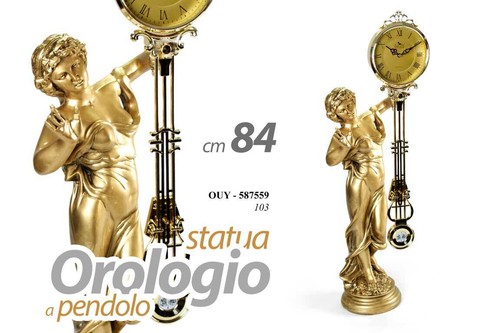 Orologio pendolo con statua - pendolo,